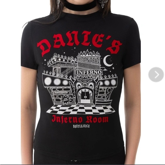 Killstar Tops - Killstar - Beetlejuice - Dante's Inferno Fitted Shirt